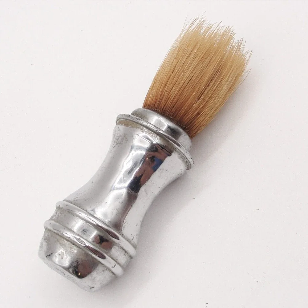 Vintage Rubberset Sterilized Metal Shaving Brush Antique Barber USA Grooming 4